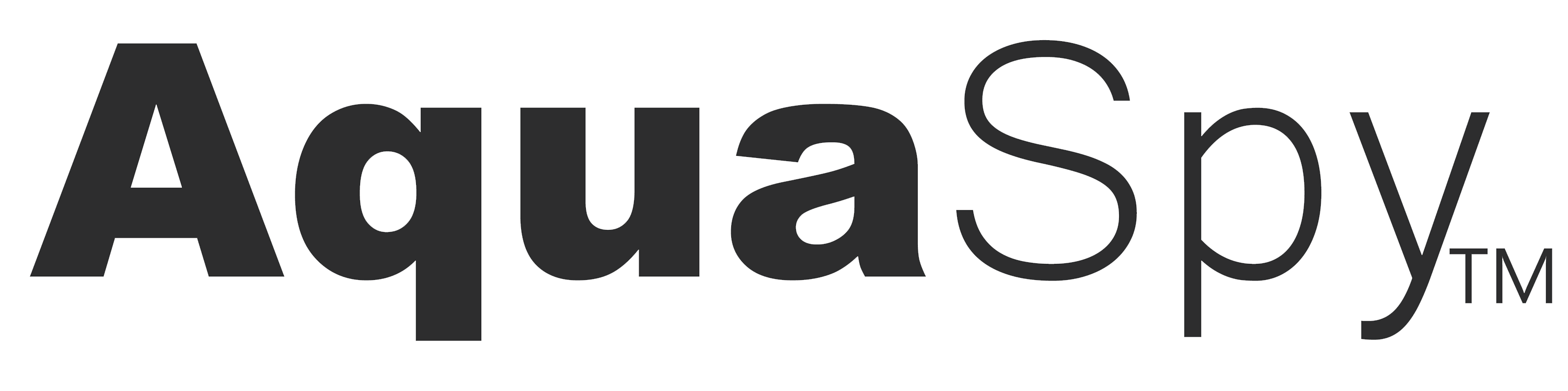 black logo spelling out AquaSpy